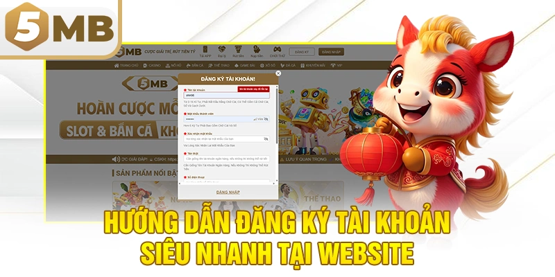 Hướng dẫn đăng ký tài khoản siêu nhanh tại website